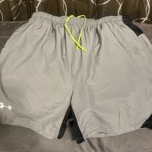 Under Armour Athletic Shorts in Gray and Black
